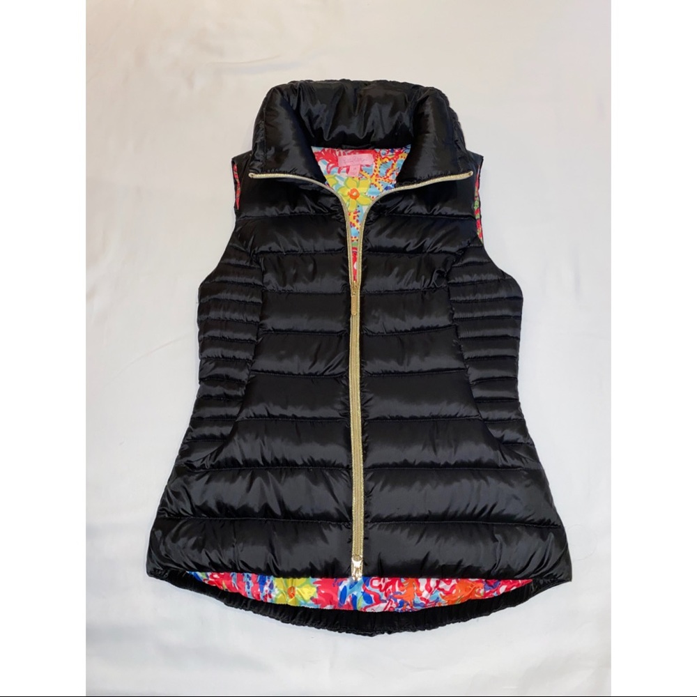 Lilly Pulitzer Allie black puffy vest